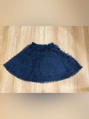 Women’s Navy Ruffled Tulle Skirt